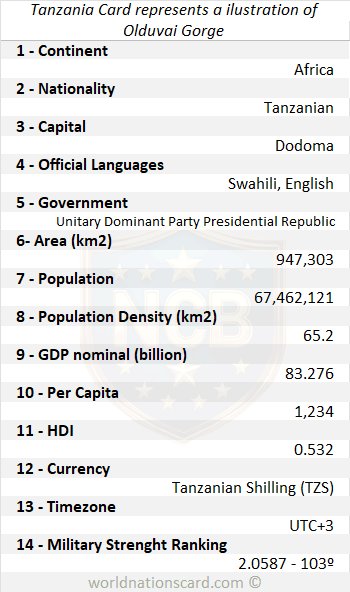 Tanzania Infocard