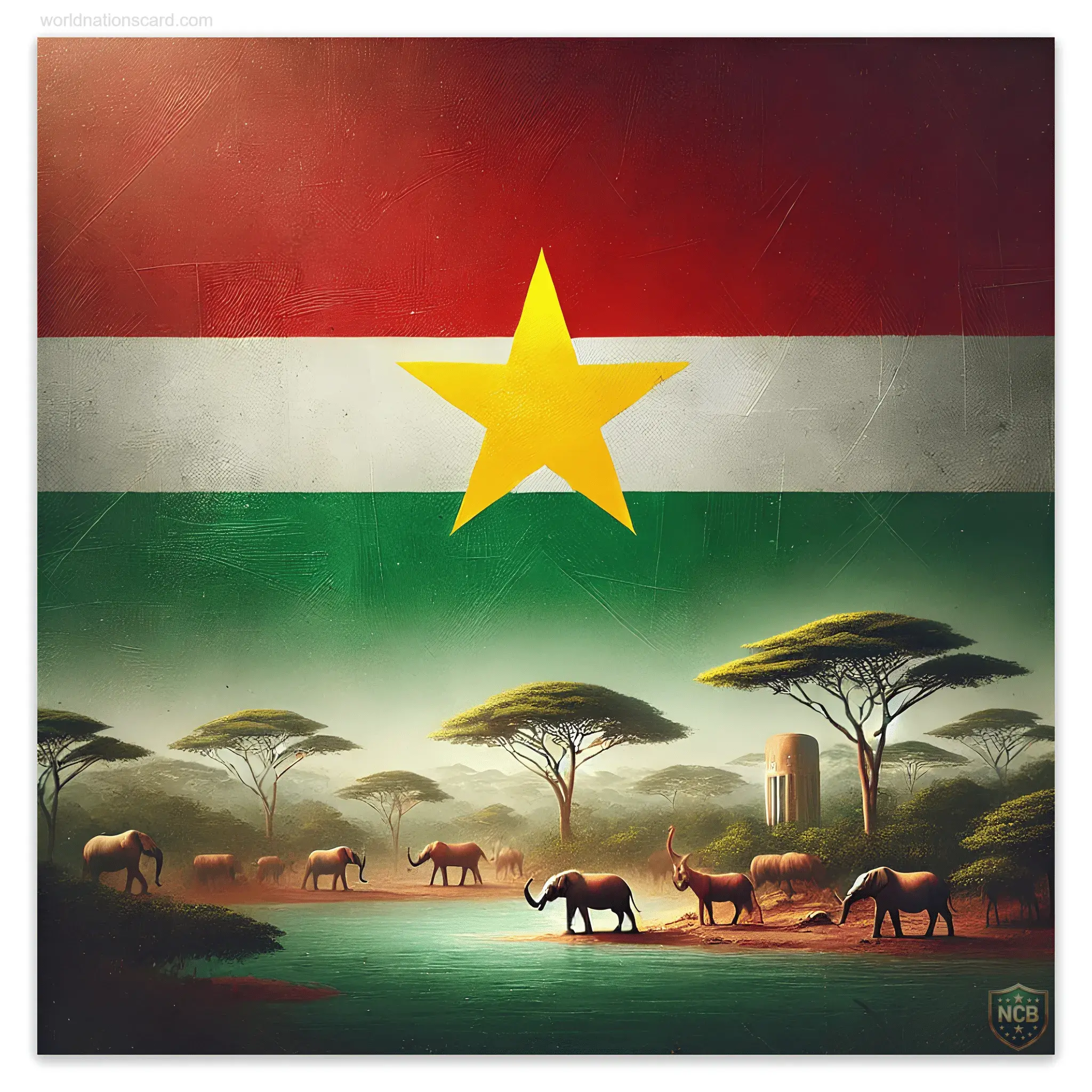 Burkina Faso Card Nazinga Reserve