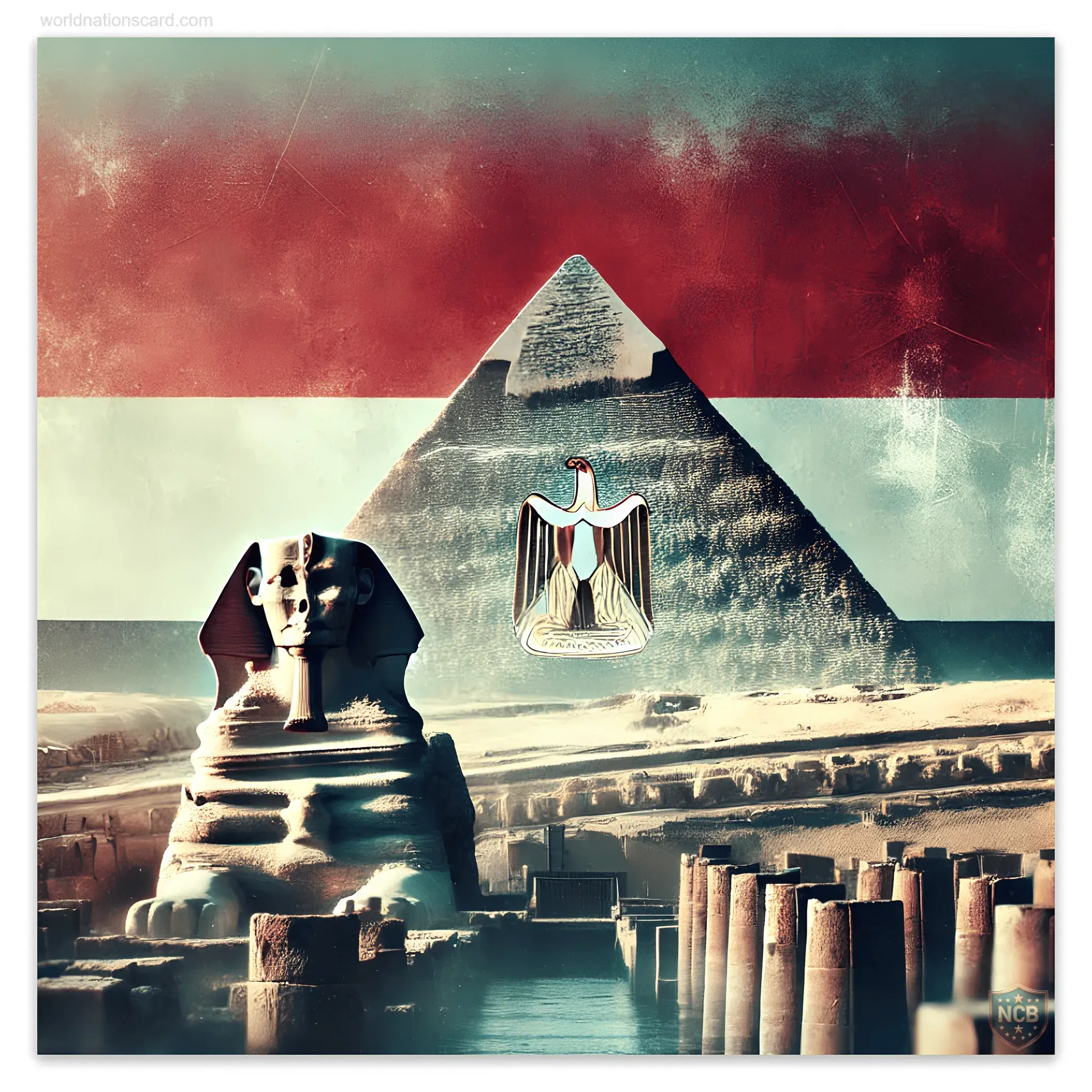 Egypt Card The Gize`s Pyramids