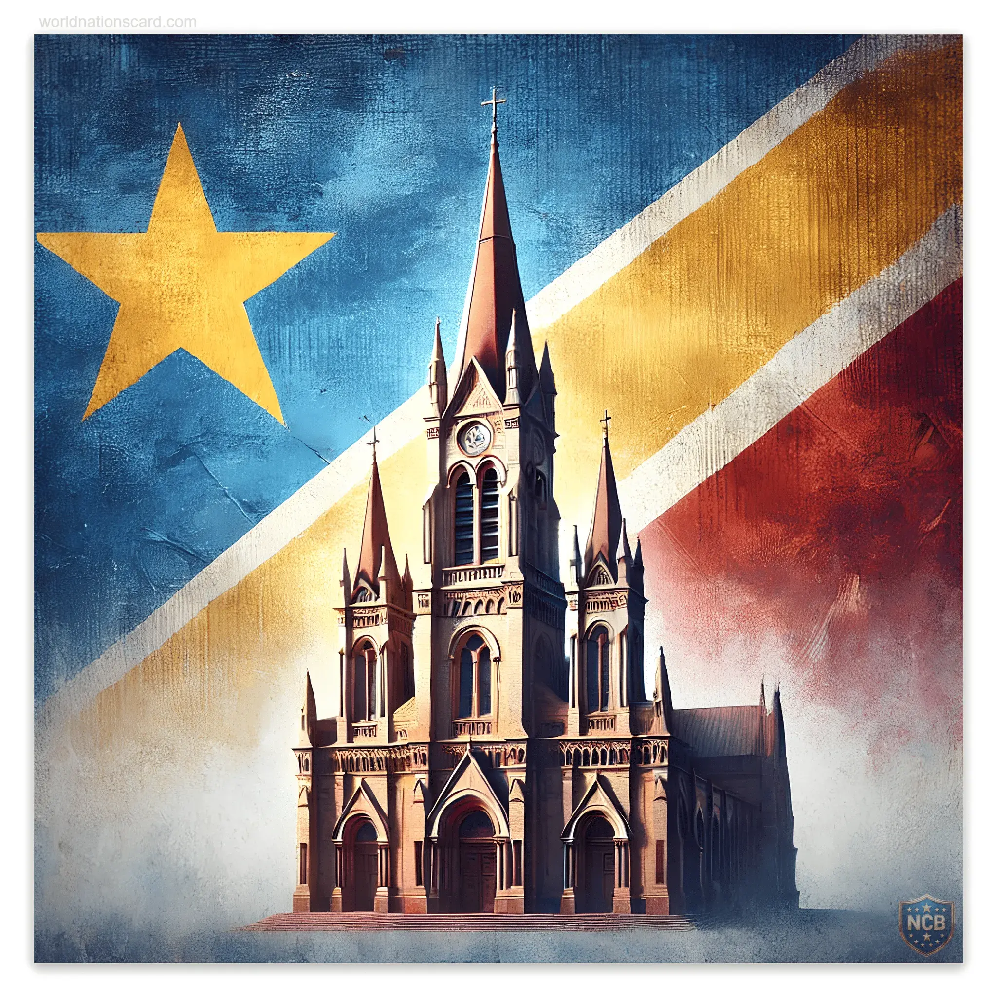 Republic of the Congo Card Basilique St Anne