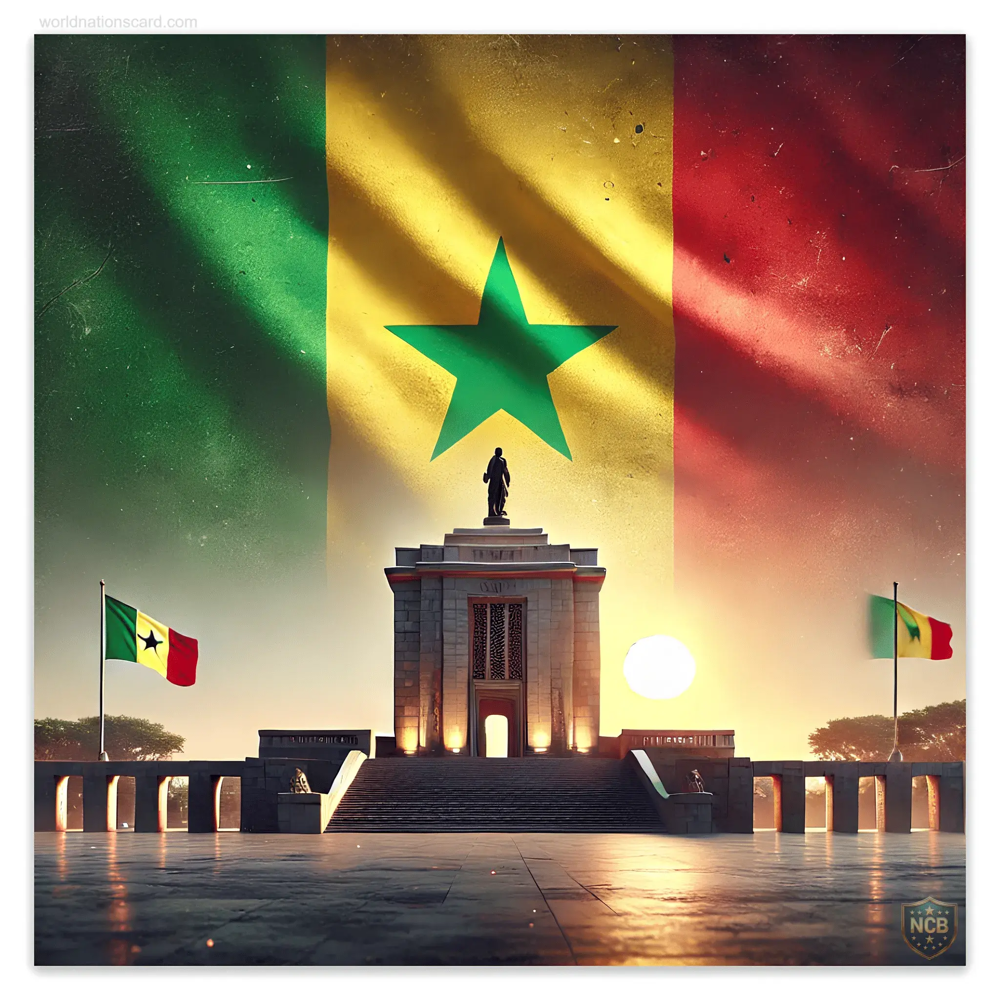 Senegal Card Le Monument de la Renaissance Africaine